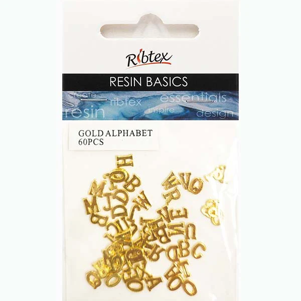 UV Resin Gold letters 60pcs