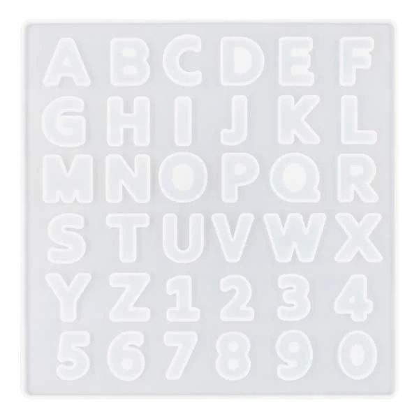 UV Resin Mould mini alphanumeric 1pc - Image 2