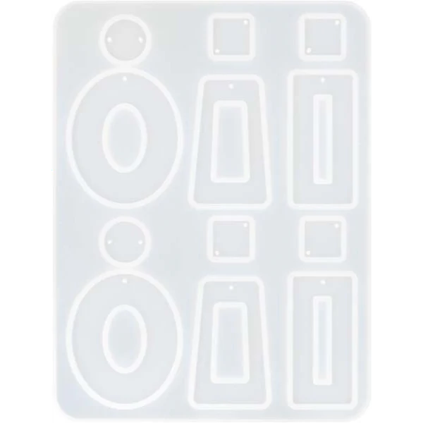 UV Resin Mould rectangle earrings 1pc - Image 2