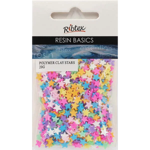 UV Resin Polymer clay stars 20g