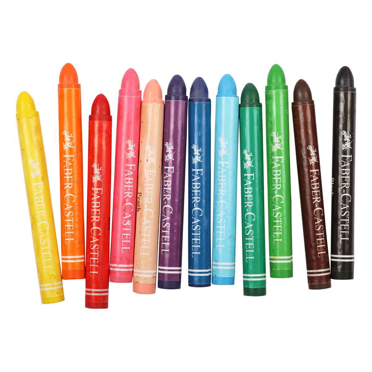 Faber Castell Wax Crayons Jumbo Box of 12 - Image 3