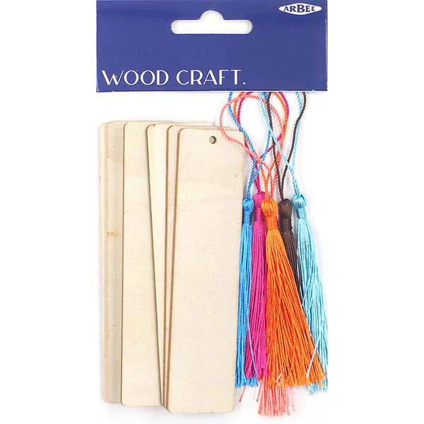 Wooden Bookmark, 6pcs