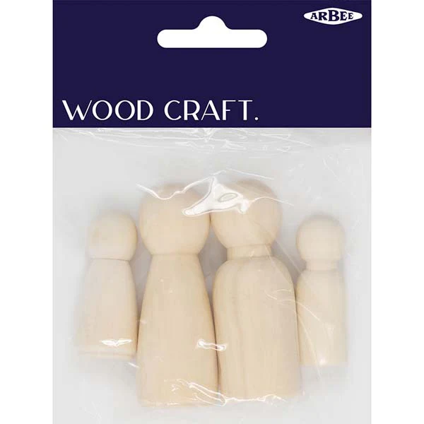 Wooden Family, 4pcs