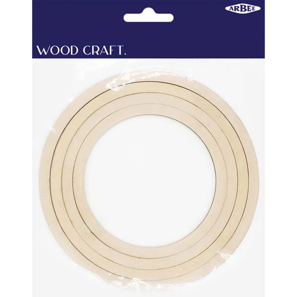 Wooden Frames, Circle, 4pk