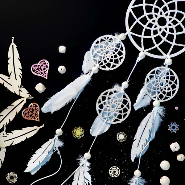 Wooden Shapes, Dreamcatcher, 19cm, 1pcs - Image 3